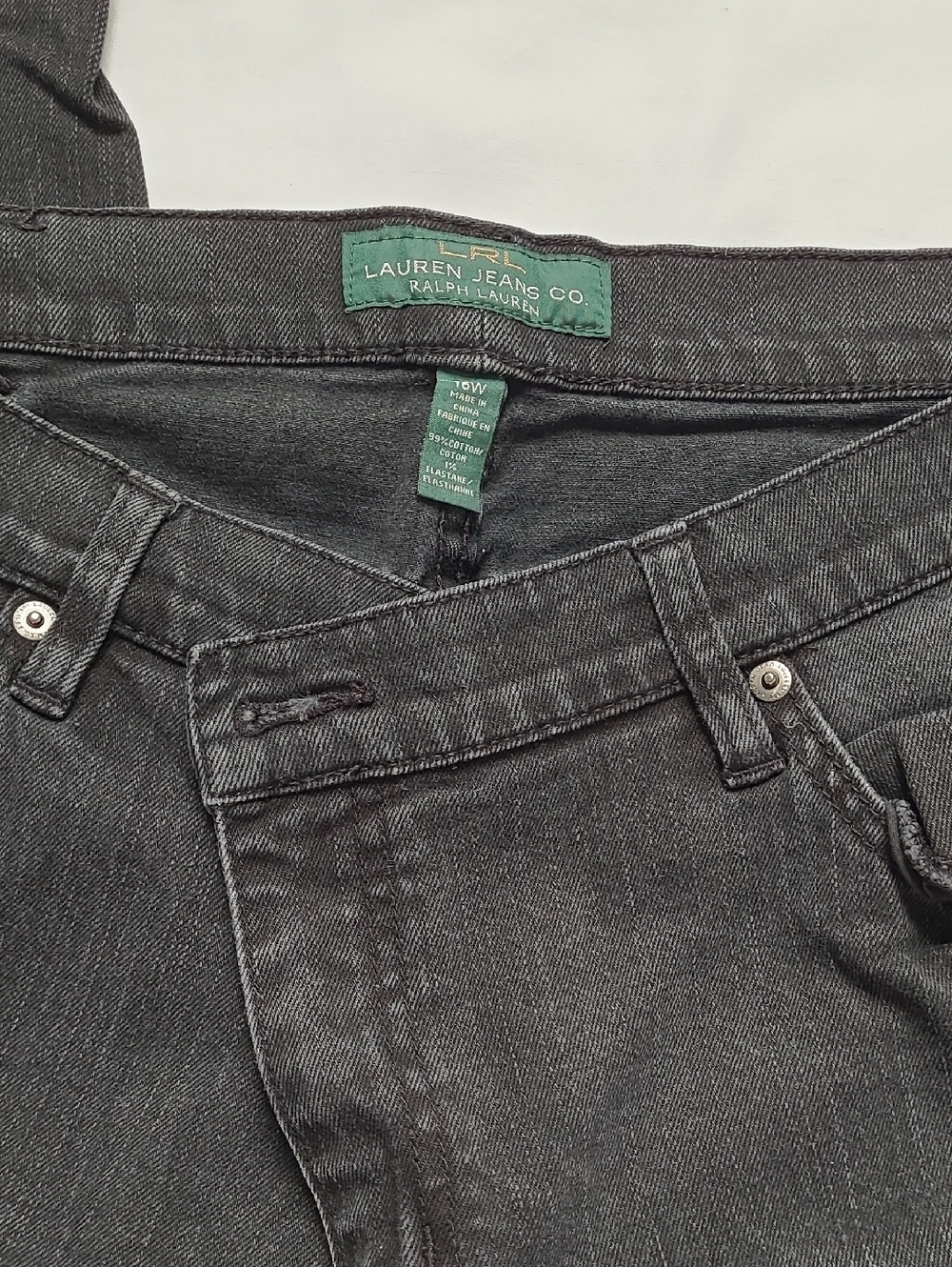 Ralph Lauren Womens Slim Black Denim Jeans